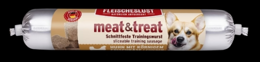 Fleischeslust Meat & TrEAT Huhn mit körnigem Frischkäse  Singleshots 80g