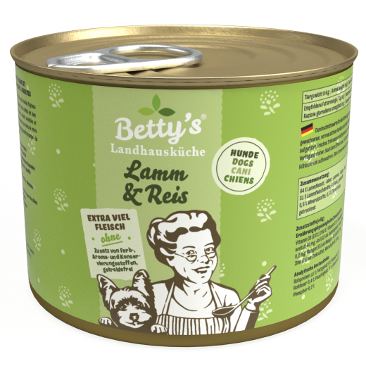 Betty‘s Landhausküche Hund – Lamm & Reis 200 g
