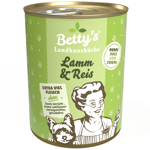 Betty‘s Landhausküche Hund – Lamm & Reis 400 g