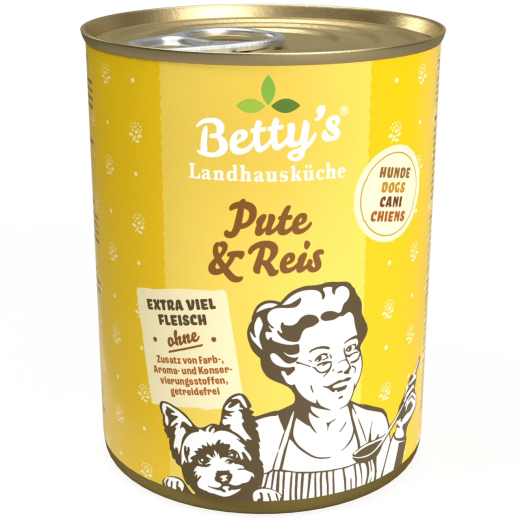 Betty‘s Landhausküche Hund – Pute & Reis 400 g