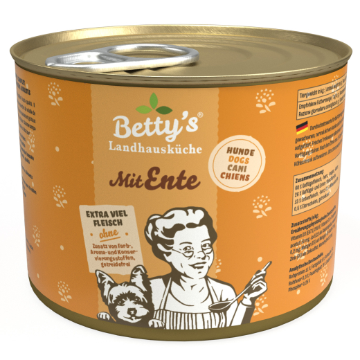 Betty‘s Landhausküche Hund – mit Ente 200 g