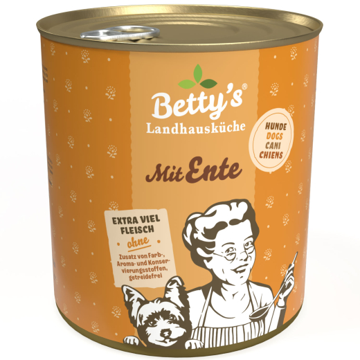 Betty‘s Landhausküche Hund – mit Ente 800 g