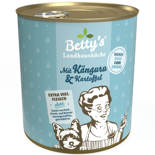 Betty‘s Landhausküche Hund – Mit Känguru & Kartoffel 800 g