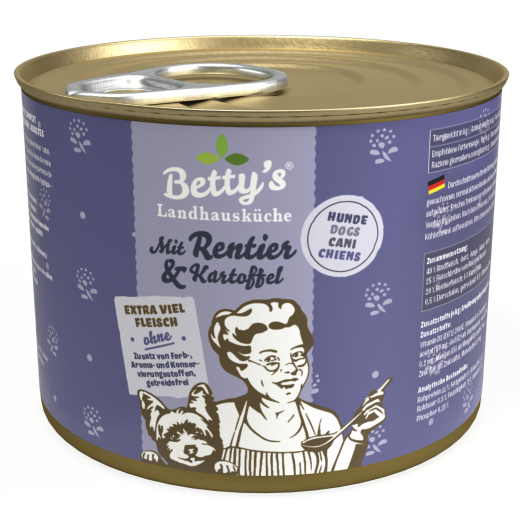 Betty‘s Landhausküche Hund – Mit Rentier & Kartoffel 200 g