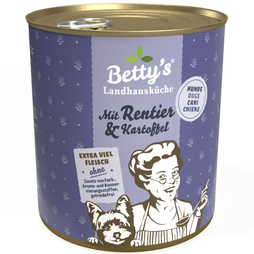 Betty‘s Landhausküche Hund – Mit Rentier & Kartoffel 800 g