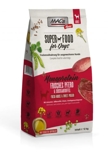 MACs Dog Mono Frisches Pferd 12 kgAlleinfuttermittel für Hunde