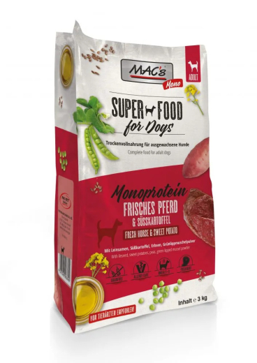 MACs Dog Mono Frisches Pferd  3 kgAlleinfuttermittel für Hunde