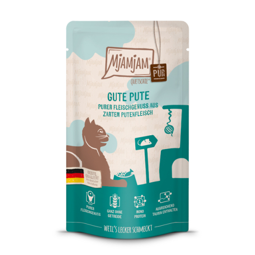 MjAMjAM – Quetschie - Purer Fleischgenuss - gute Pute pur 125 g