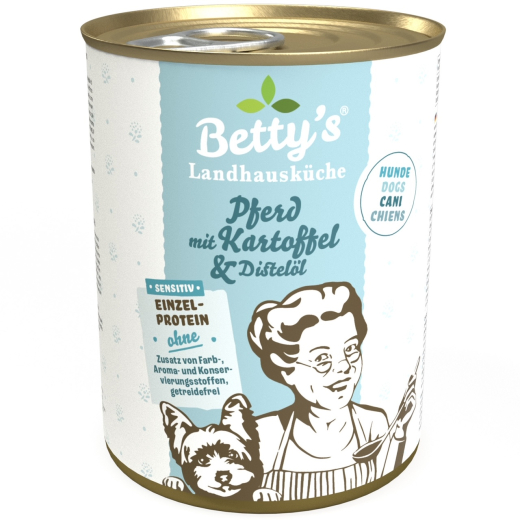 Betty‘s Landhausküche Hund – Sensitiv Pferd mit Kartoffel 400 g