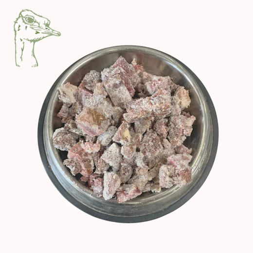 Futterfreunde Straußenfleisch Würfel, roh 1Kg