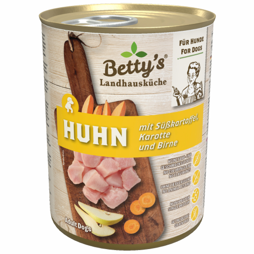 Betty‘s Landhausküche Hund – Huhn mit Süßkartoffel und Birne 400 g