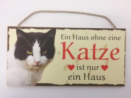 Türschild - Ein Haus ohne eine Katze ist nur ein Haus