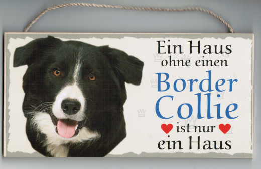 Türschild - Ein Haus ohne einen Border Collie ist nur ein Haus