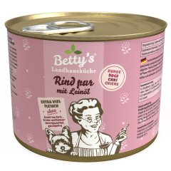 Betty‘s Landhausküche Hund – Rind pur mit Leinöl 200 g