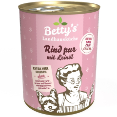 Betty‘s Landhausküche Hund – Rind pur mit Leinöl 400 g