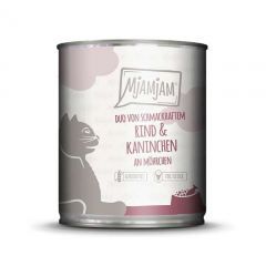 Mjamjam DUO von Rind und Kaninchenan Möhrchen 800g